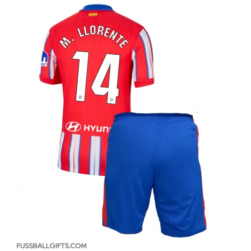 Atletico Madrid Marcos Llorente #14 Fußballbekleidung Heimtrikot Kinder 2024-25 Kurzarm (+ kurze hosen)